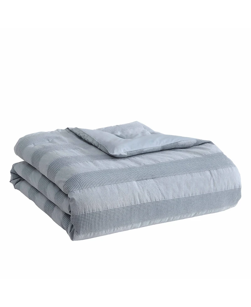 Palm Aire Harbor Waffle Stripe 3-Piece Comforter Set