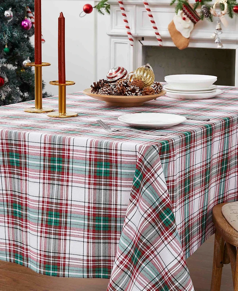 Avanti Holiday Plaid Tablecloth, 52" x 70"