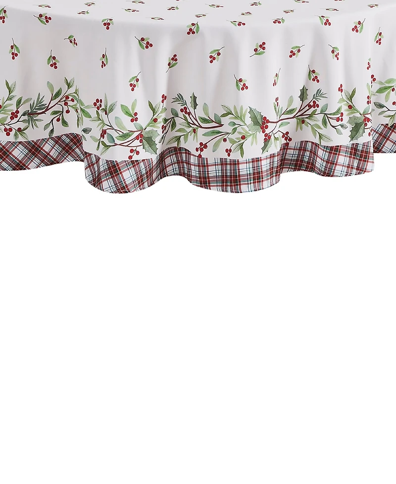 Avanti Holly Plaid Round Tablecloth, 70" x 70"