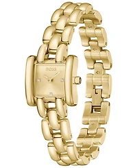 Hugo Boss Women's Violet Quartz Ionic Plated Thin Gold Steel Watch 21mm