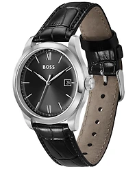 Hugo Boss Men's Langford Quartz Leather Watch 39mm