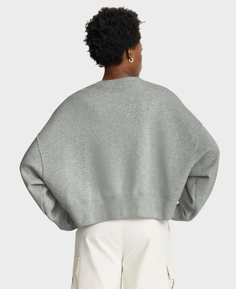 Women's Nike Heather Gray Penn State Nittany Lions Oversized Phoenix Arch Pullover Sweatshirt