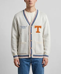Men's and Women's Uscape Apparel Natural Tennessee Volunteers Americana Striped Full-Button Cardigan