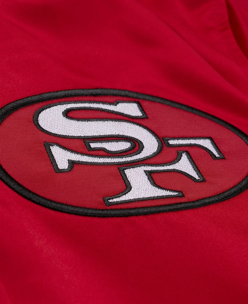 Mitchell & Ness Men's Scarlet/Gold San Francisco 49ers 80th Anniversary Heavyweight Satin Full-Snap Jacket