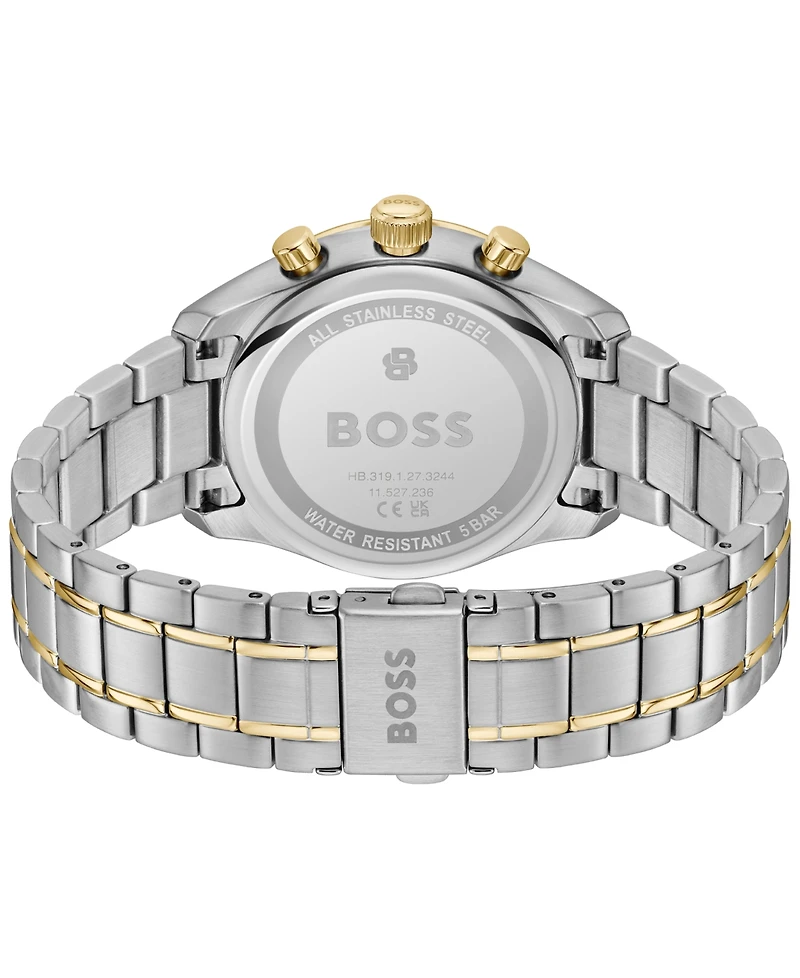 Hugo Boss Men's Grand Prix Quartz Chrono Two-Tone Stainless Steel Watch 38mm
