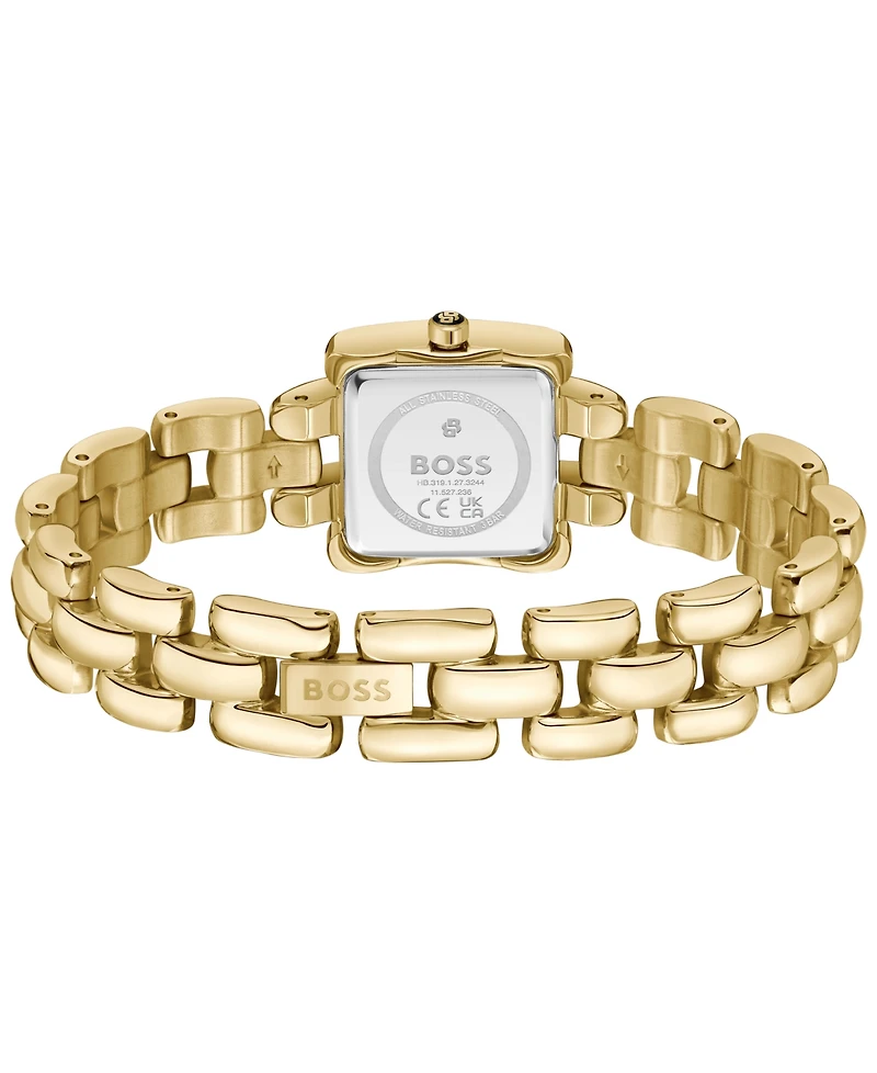 Hugo Boss Women's Violet Quartz Ionic Plated Thin Gold Steel Watch 21mm