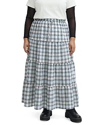 Torrid Plus Size Tiered Plaid Maxi Skirt