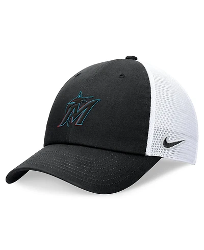 Nike Men's Black Miami Marlins Club Trucker Adjustable Hat