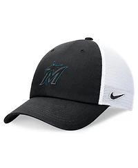 Nike Men's Black Miami Marlins Club Trucker Adjustable Hat