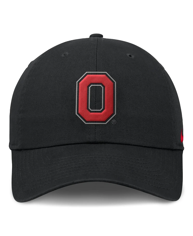 Men's Nike Black Ohio State Buckeyes Club Dri-fit Adjustable Hat