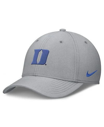 Men's Nike Gray Duke Blue Devils Rise SwooshFlex Dri-fit Hat