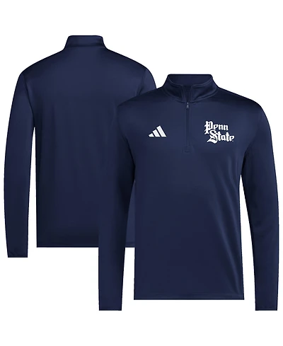 Men's adidas Navy Penn State Nittany Lions 2026 Sideline Ultimate365 Woven Quarter-zip Pullover