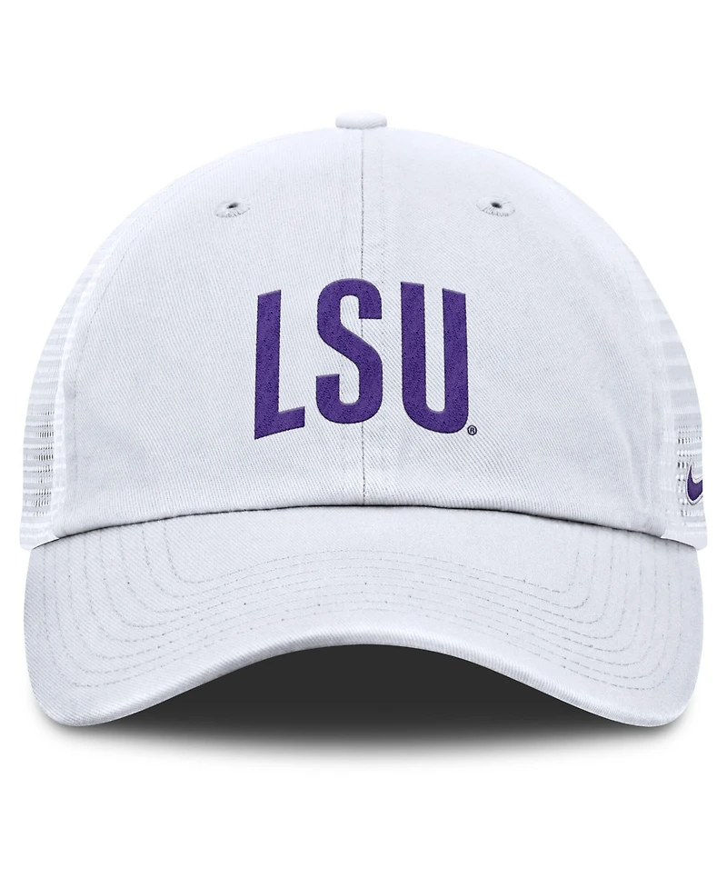 Nike Men's White Lsu Tigers Club Campus Trucker Adjustable Hat