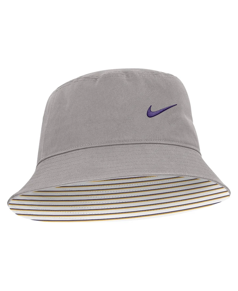 Men's and Women's Nike Gray Lsu Tigers Primetime Apex Bucket Hat