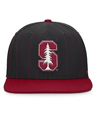 Men's Nike Black Stanford Cardinal 2026 Primetime Pin Stripe 2-Tone Snapback Hat