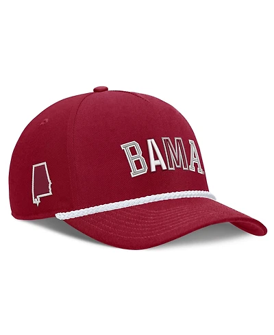 Men's and Women's Nike Crimson Alabama Crimson Tide 2026 Basketball Refresh 5-Panel Rope Rise Hat