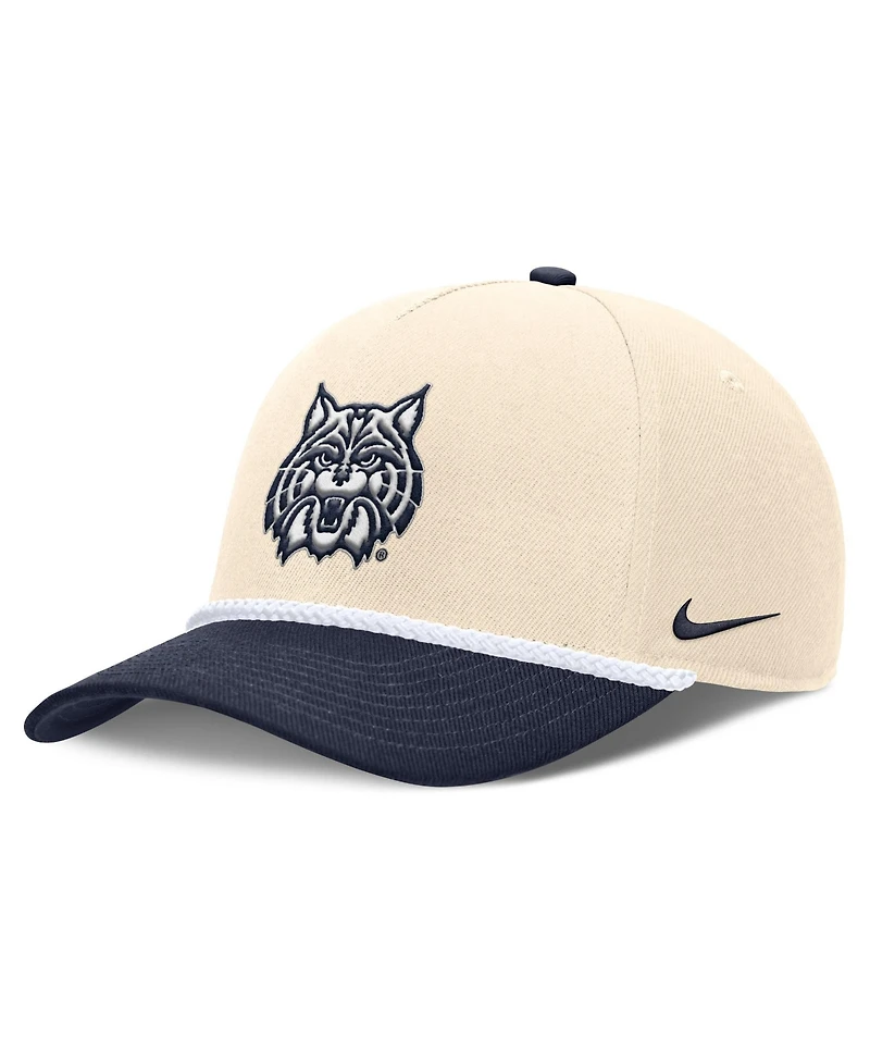 Men's and Women's Nike Natural Arizona Wildcats 2026 Primetime Natural 5-Panel Rope 2-Tone Rise Hat