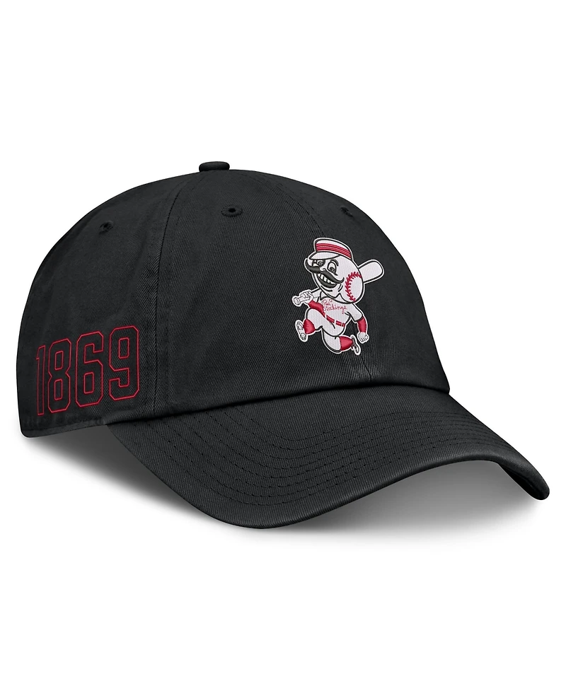 Men's Nike Black Cincinnati Reds Cooperstown Club Adjustable Hat