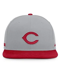Men's Nike Gray/Red Cincinnati Reds Primetime Pro Dri-fit snapback Hat