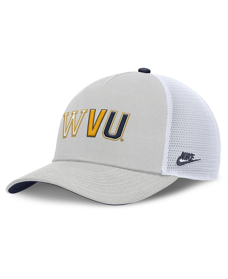 Men's and Women's Nike Gray West Virginia Mountaineers 2026 Basketball Refresh 5-Panel Rise Trucker Hat