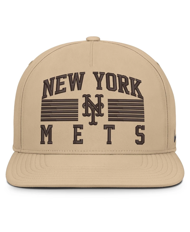 Nike Men's Khaki New York Mets Desert Pro AeroBill Dri-fit Snapback Hat