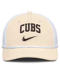 Men's Nike Natural/White Chicago Cubs Rise Dri-fit Trucker Adjustable Hat