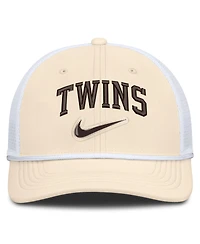 Men's Nike Natural/White Minnesota Twins Rise Dri-fit Trucker Adjustable Hat