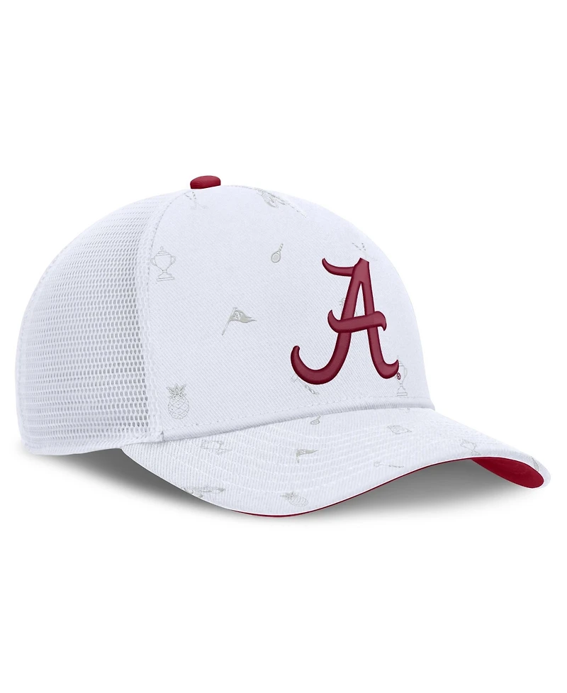 Men's and Women's Nike White Alabama Crimson Tide Country Club Golfin' Rise Trucker Adjustable Hat