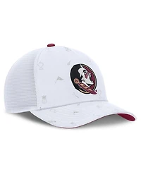 Men's and Women's Nike White Florida State Seminoles Country Club Golfin' Rise Trucker Adjustable Hat