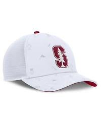 Men's and Women's Nike White Stanford Cardinal Country Club Golfin' Rise Trucker Adjustable Hat