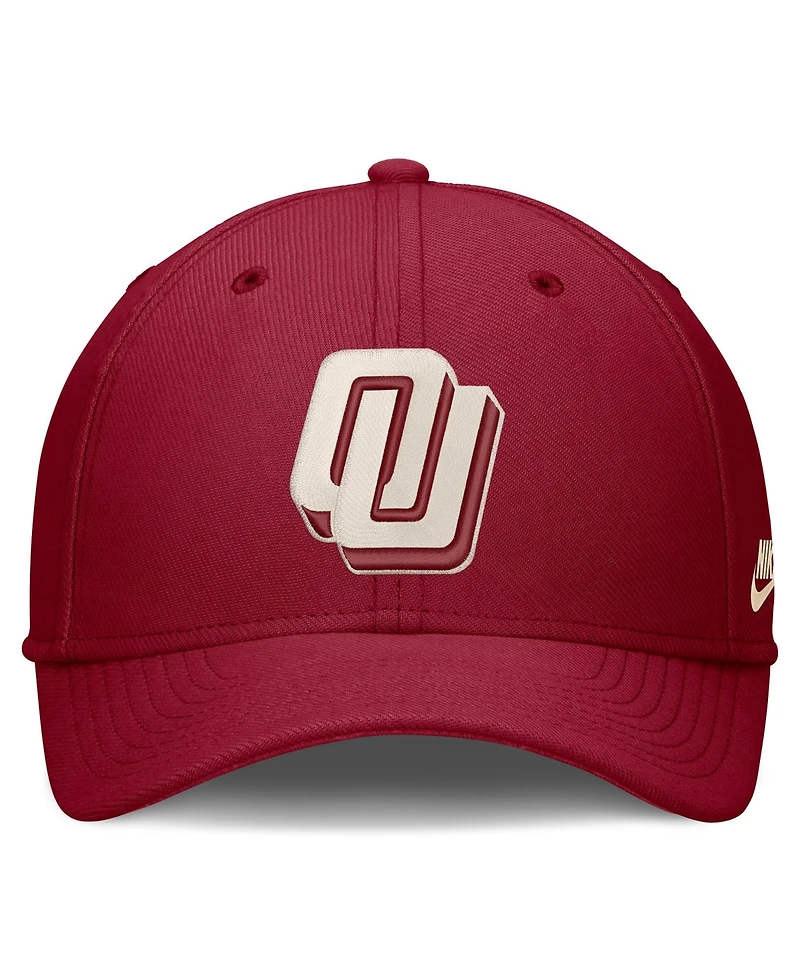 Nike Men's Crimson Oklahoma Sooners Dri-fit Vintage Rise Swooshflex Flex Hat
