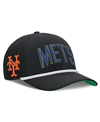 Men's Nike Black New York Mets Cooperstown Collection Rise Adjustable Hat