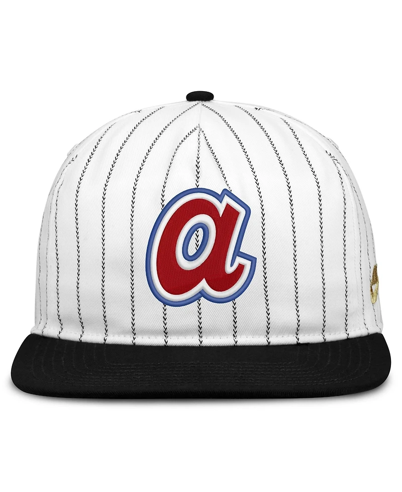 Men's Nike White/Black Atlanta Braves Cooperstown Collection Pro Adjustable Hat