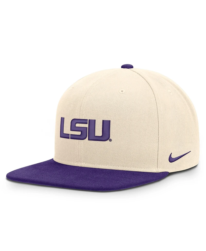 Nike Men's and Women's Natural/Purple Lsu Tigers Campus Prep Snapback Hat