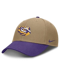 Men's and Women's Nike Beige/Purple Lsu Tigers Primetime Rise Dri-fit Adjustable Hat