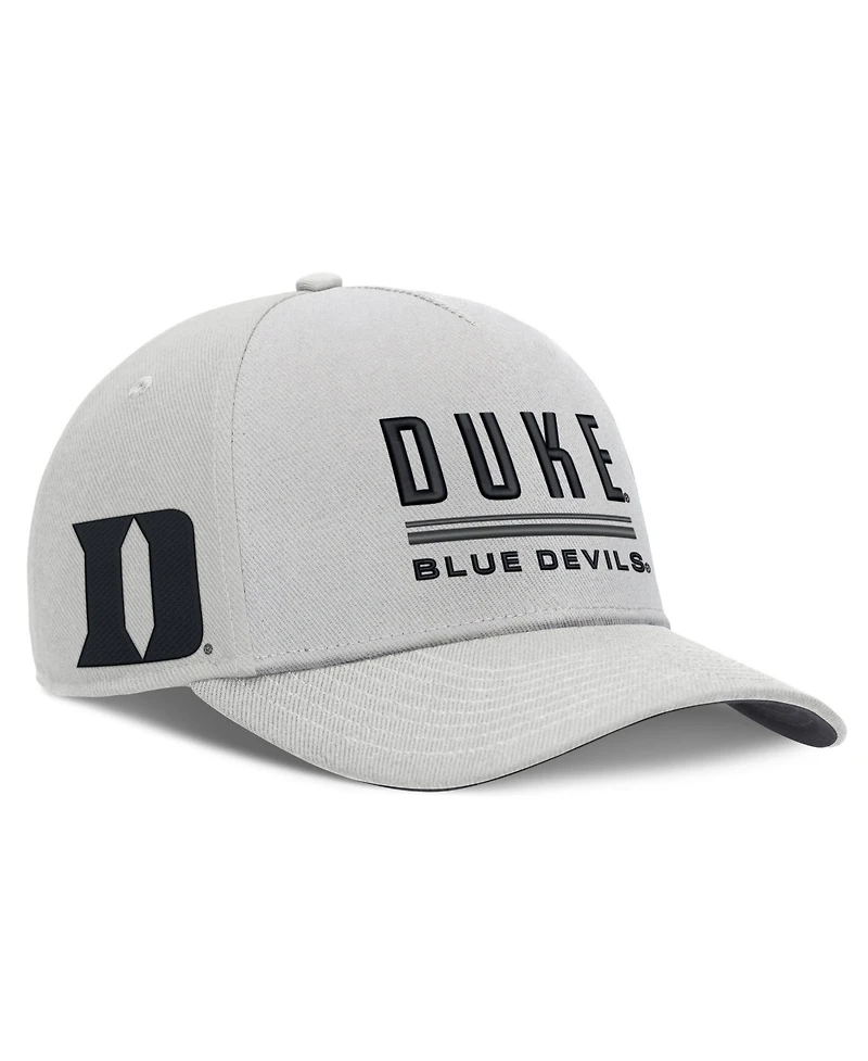 Nike Men's Gray Duke Blue Devils 2026 Sideline Dri-fit Rise Adjustable Hat