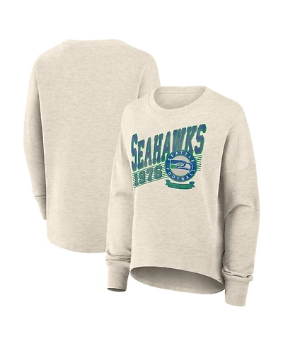 Fanatics Women's Seattle Seahawks Oversized Heritage Long-Sleeve Sweatshirt