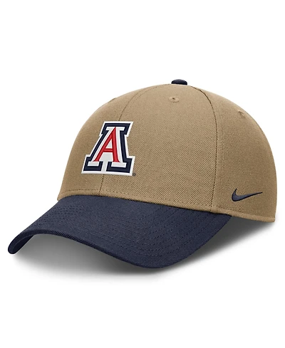 Men's and Women's Nike Beige/Navy Arizona Wildcats Primetime Rise Dri-fit Adjustable Hat