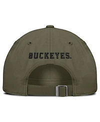 Nike Men's Olive Ohio State Buckeyes Primetime SwooshFlex Dri-fit Hat