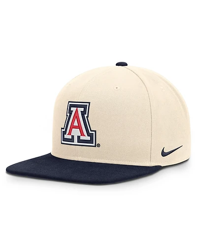 Men's and Women's Nike Natural/Navy Arizona Wildcats Campus Prep snapback Hat