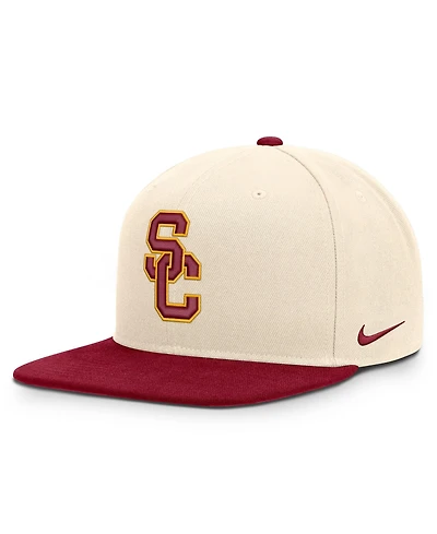 Nike Men's and Women's Natural/Cardinal Usc Trojans Campus Prep Snapback Hat