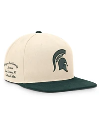 Nike Men's and Women's Natural/Green Michigan State Spartans Campus Prep Snapback Hat