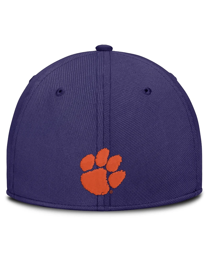 Nike Men's Purple Clemson Tigers Game Day Rise Swooshflex Hat