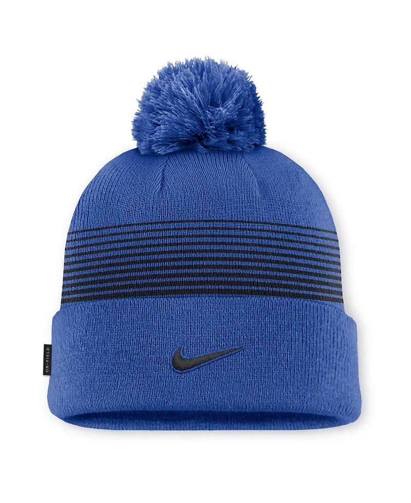 Men's and Women's Nike Royal Duke Blue Devils 2026 On-Field Cuffed Knit Hat with Pom