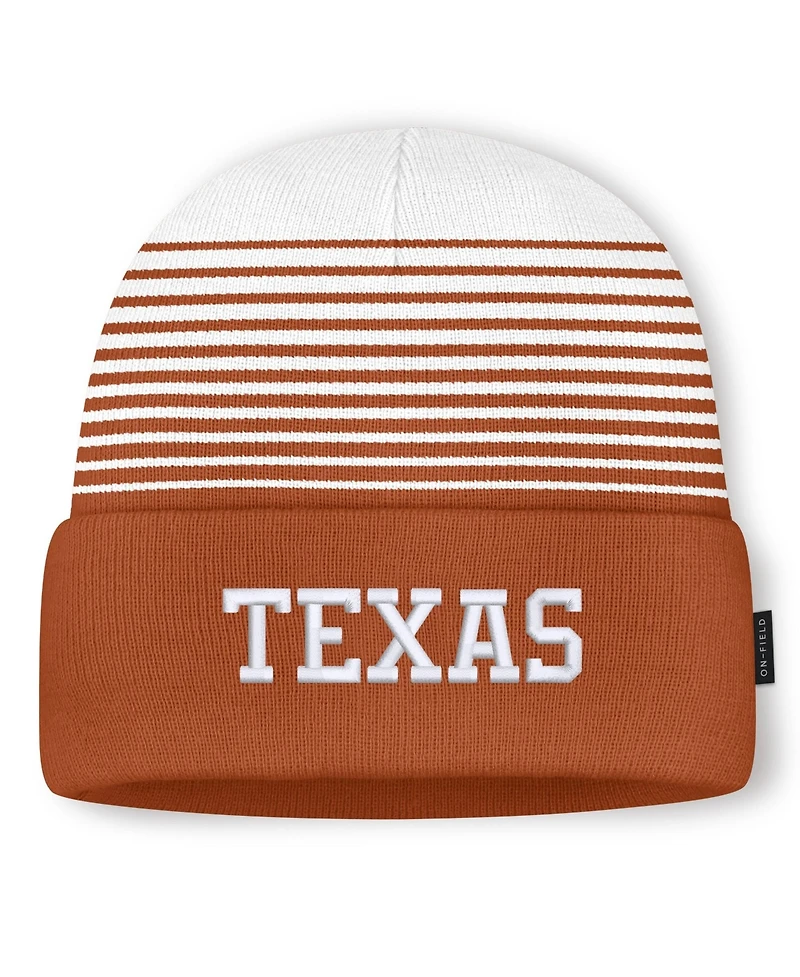 Men's and Women's Nike Texas Orange/White Texas Longhorns On-Field Utility Knit Hat