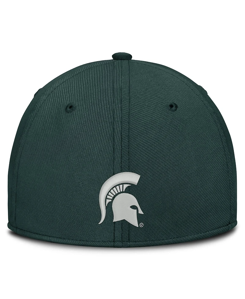 Men's Nike Green Michigan State Spartans Rise On-Field SwooshFlex Dri-fit Flex Hat