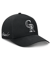Men's Nike Black Colorado Rockies Rise Dri-fit A-Frame Adjustable Hat