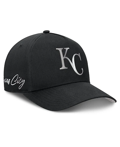 Men's Nike Black Kansas City Royals Rise Dri-fit A-Frame Adjustable Hat