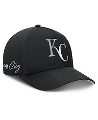 Men's Nike Black Kansas City Royals Rise Dri-fit A-Frame Adjustable Hat