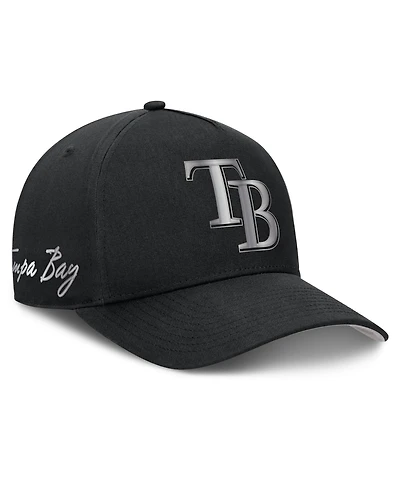 Men's Nike Black Tampa Bay Rays Rise Dri-fit A-Frame Adjustable Hat